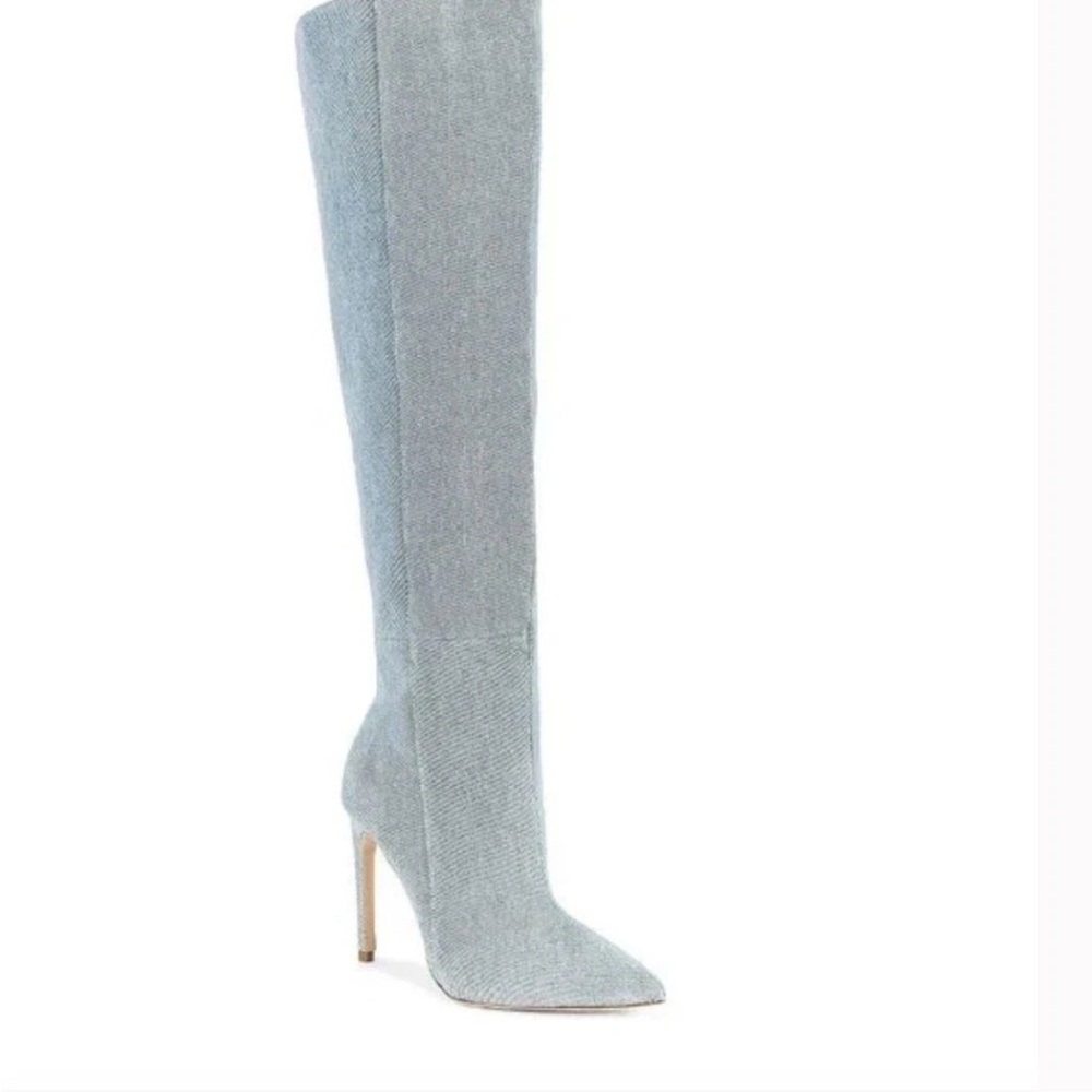 RAYE Light Blue Over the Knee Boots